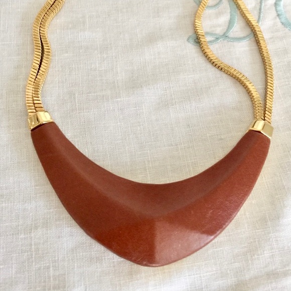 Vince Camuto Jewelry - Vince Camuto Leather & Gold Plated necklace